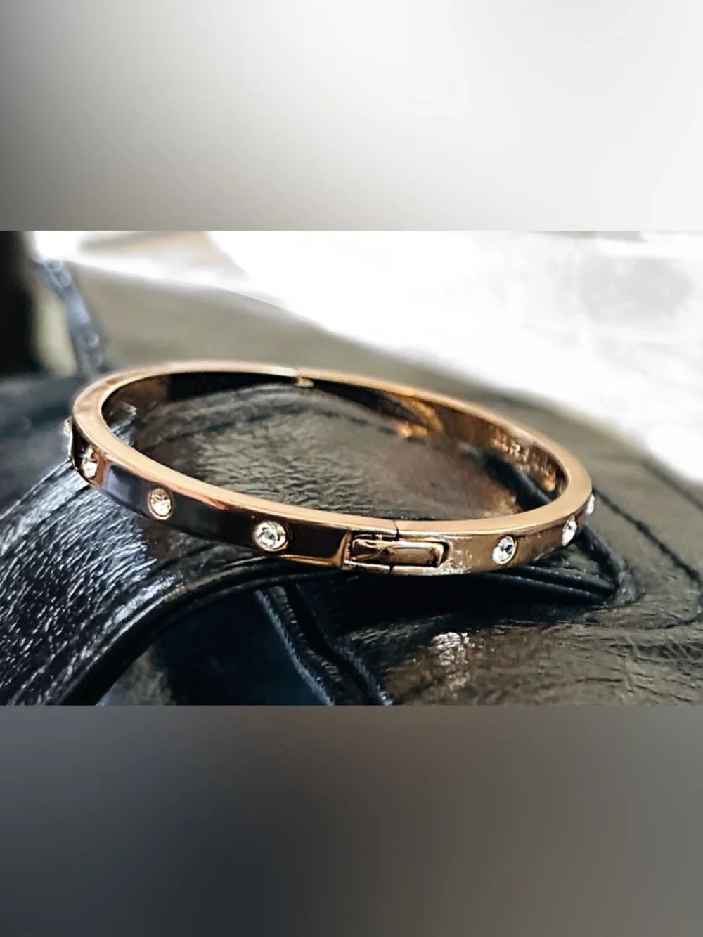 *NWOT (bag included) kate spade Rose Gold Crystal-Studded Bangle - Picture 10 of 15
